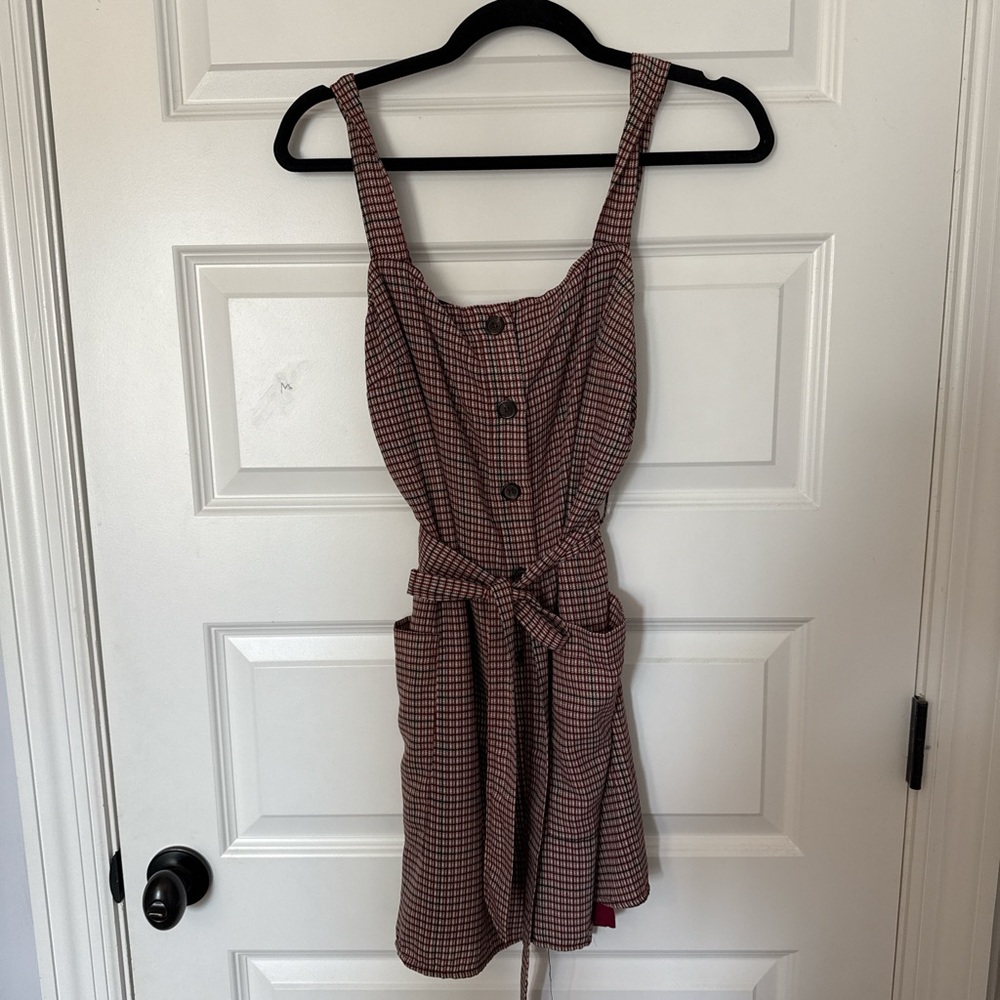 Red Black Sleeveless Mini Sundress